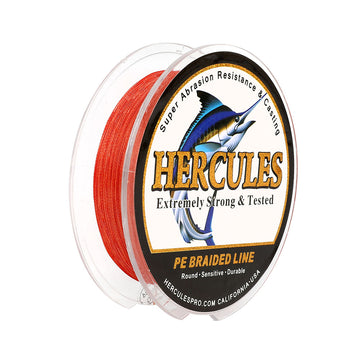 100M 109Yds Red 6lb-100lb HERCULES PE Braided Fishing Line 4 Strands HERCULES